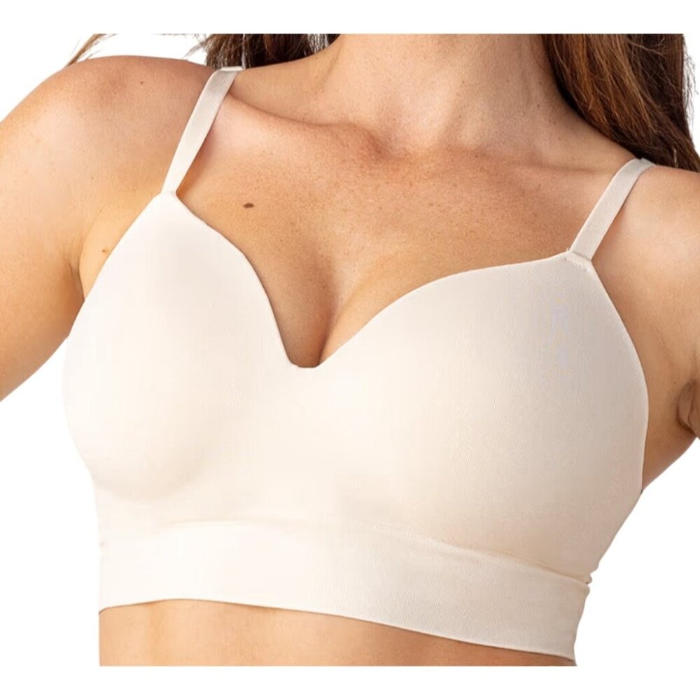 Tan Seamless Wireless Bra with Light Padding